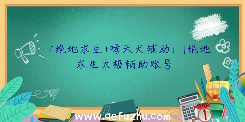 「绝地求生+哮天犬辅助」|绝地求生太极辅助账号